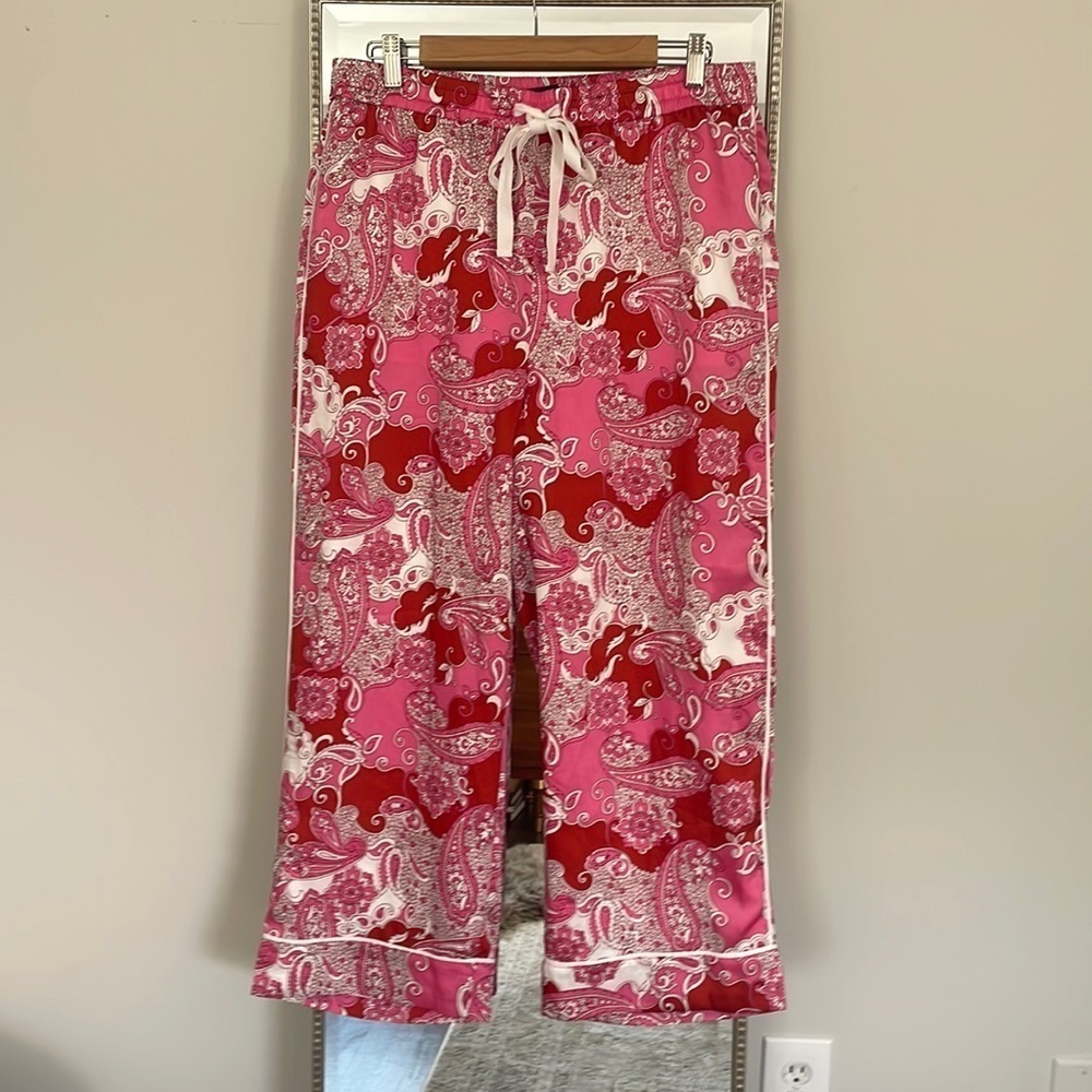 J Crew Pink Paisley Relaxed Satin Pant - Picture 4 of 10